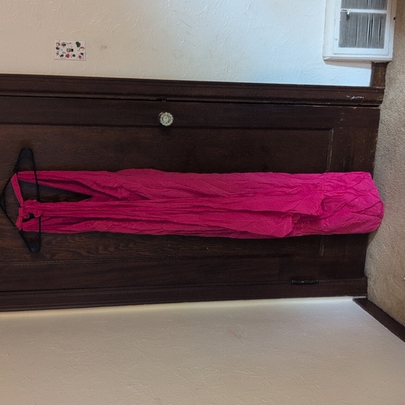 New With Tags The Drop Hot Pink Tie Halter Maxi Dress Size Medium - Picture 4 of 5
